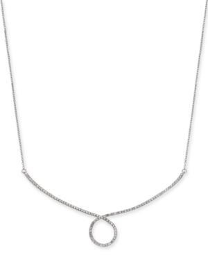 I.n.c. Silver-tone Crystal Loop Collar Necklace, 16 + 3 Extender, Created For Macy's