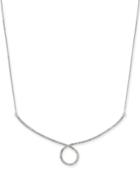 I.n.c. Silver-tone Crystal Loop Collar Necklace, 16 + 3 Extender, Created For Macy's
