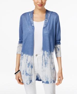 Style & Co. Lace-trim Open-front Cardigan, Only At Macy's