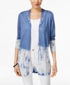 Style & Co. Lace-trim Open-front Cardigan, Only At Macy's