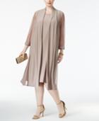 R & M Richards Plus Size Sheath Dress & Sheer-sleeve Glitter Jacket