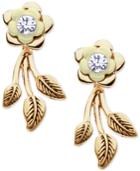 Lonna & Lilly Gold-tone Flower Stud And Vine Earring Jackets