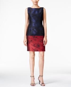 B Michael Colorblocked Sheath Dress