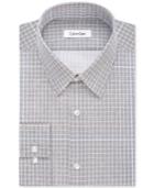 Calvin Klein Men's Fitted Infinite Stretch Grid-pattern Dress Shirt