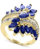 Effy Sapphire (3-1/5 Ct. T.w.) & Diamond (3/8 Ct. T.w.) Ring In 14k White Gold (also Available In Tanzanite In 14k White Gold And Ruby Or Emerald In 14k Gold)