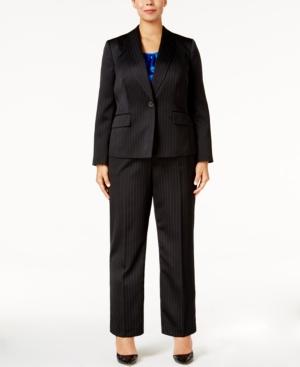 Le Suit Plus Size 3-pc. Pinstripe Pantsuit