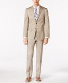 Calvin Klein X-fit Solid Tan Extra Slim-fit Suit