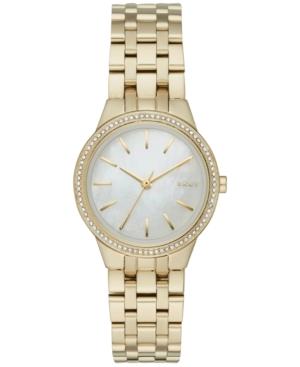 Dkny Women's Park Slope Gold-tone Stainless Steel Bracelet Watch 28mm Ny2572