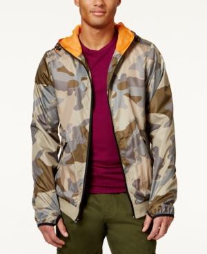 Univibe Men's Storm Camouflage-print Hooded Windbreaker