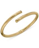 Round Tube Hinged Bangle Bracelet In 14k Gold