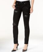 Miss Me Ripped Embellished Black Wash Skinny Jeans