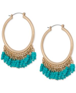 Robert Rose For Inc International Concepts Gold-tone Bead Hoop Earrings, Only At Macy's