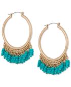 Robert Rose For Inc International Concepts Gold-tone Bead Hoop Earrings, Only At Macy's
