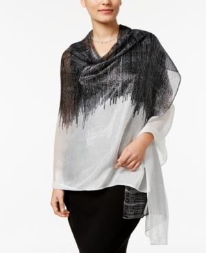 Calvin Klein Printed Metallic Wrap & Scarf In One