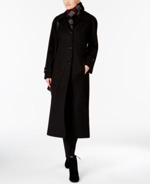 London Fog Maxi Walker Coat With Scarf