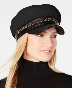 Steve Madden Faux Sherpa Newsboy Cap