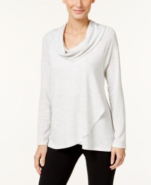 Style & Co. Cowl-neck Crossover-hem Top, Only At Macy's