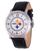 Gametime Nfl Pittsburgh Steelers Men's Shiny Silver Vintage Alloy Watch