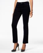 Charter Club Petite Houndstooth Tummy-control Corduroy Pants, Only At Macy's