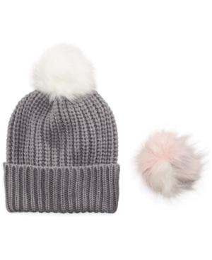 Inc International Concepts Interchangeable Pom-pom Beanie, Created For Macy's