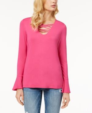 I.n.c. Strappy Bell-sleeve Top, Created For Macy's