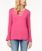 I.n.c. Strappy Bell-sleeve Top, Created For Macy's