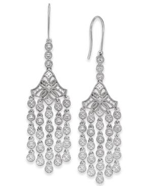 Diamond Chandelier Earrings (1/4 Ct. T.w.) In Sterling Silver