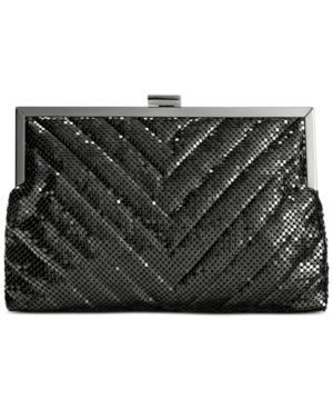 La Regale Quilted Mesh Frame Clutch