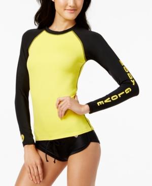 Body Glove Juniors 80s Throwback Colorblocked Long-sleeve Rash Guard Women's Swimsuit