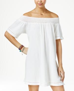 Roxy Juniors' Moonlight Shadow Off-the-shoulder Shift Dress
