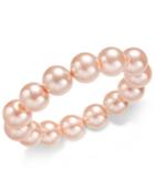 Charter Club Pink Imitation Pearl Stretch Bracelet, Created For Macy's