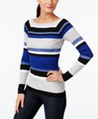 Inc International Concepts Striped Ribbed Sweater, Only At Macy's