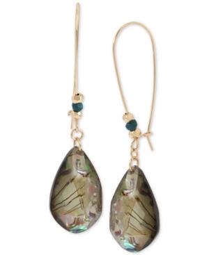 Robert Lee Morris Soho Gold-tone Abalone-look Teardrop Earrings