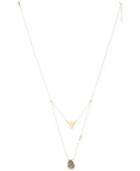Labradorite Two-row Necklace (5 Ct. T.w.) In 14k Gold Over Sterling Silver