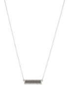 Kenneth Cole New York Silver-tone Pave Crystal Bar Pendant Necklace
