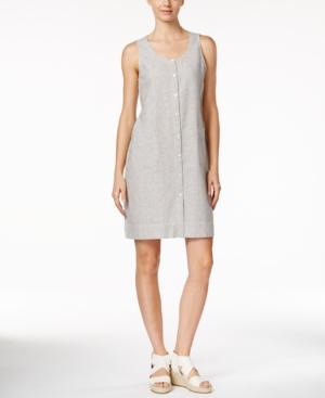 Eileen Fisher Sleeveless Chambray Shirtdress