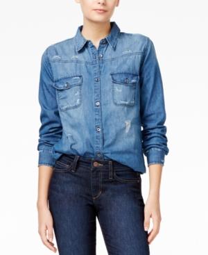 Joe's Melani Ripped Denim Shirt