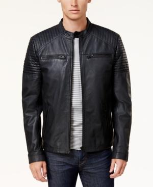 Superdry Men's Quilted Leather Racer Jacket