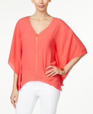 Thalia Sodi Zipper-front Cape Tunic, Only At Macy's