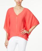 Thalia Sodi Zipper-front Cape Tunic, Only At Macy's