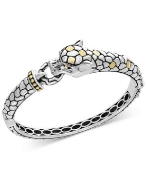 Effy Two-tone Dragon Bangle Bracelet In Sterling Silver And 18k Gold