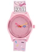 Harajuku Lovers Unisex Solar Pink Pu Strap Watch 40mm Hl2314
