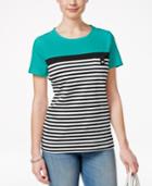 Karen Scott Striped Pocketed T-shirt, Only At Macy's