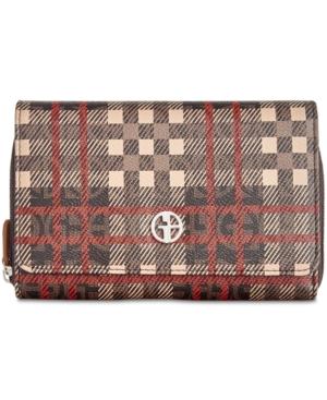 Giani Bernini Plaid Logo Crossbody Wallet, Created For Macy's