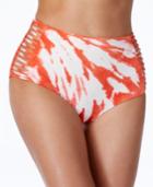 Lucky Brand Fireworks High-waist Printed Bikini Bottoms Women's Swimsuit