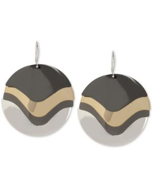 Robert Lee Morris Soho Tri-tone Disc Drop Earrings