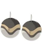 Robert Lee Morris Soho Tri-tone Disc Drop Earrings