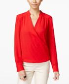 Inc International Concepts Surplice Blouse, Only At Macy's