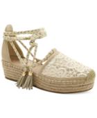 Nanette By Nanette Lepore Bitsy Crochet Flatform Espadrilles Women's Shoes