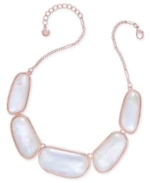 Charter Club Large Shell-finish Stone Statement Necklace, Created For Macy's